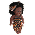 12Inch Simulation Soft Silicone Vinyl PVC Black Baby Fashion Doll Rotate 360 African Girl Perfect