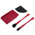 Wnew 4Pcs Silicone Glue Kit Wide/Narrow Brush with Flat Scraper and Glue Tray Woodworking Gluing Kit
