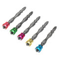 Broppe 5pcs Double Head 65mm S2 Alloy PH2 Phillips Magnetic Screwdriver Bits 1/4 Inch Hex Shank