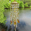 Yellow White Crystal Wind Chimes Extended Version Free Cleaning Fuss-free Assembly Wind Chimes for G