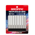 BROPPE 10Pcs 75mm S2 Alloy Steel Magnetic Cross Head Screwdriver Bits 1/4 Inch Hex Shank