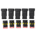 15pcs 2/3/4 Pins Waterproof Electrical Wire Connectors Plug For Car&Motorcycle