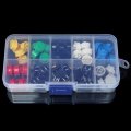 50pcs Tactile Push Button Switch Momentary Tact & Cap Assorted Kit 12x12x7.3mm Key Caps