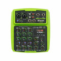 Drembo 4 Channel Protable Digital Audio Mixer Console with Sound Ca... (COLOR.: GREEN | ADAPTOR: US)