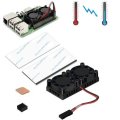 Ultimate Dual Cooling Fan +  Aluminum Heatsink + Copper Heatsink + Thermal Tape Kit For Raspberry Pi
