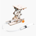 Kids DIY Science Toys Wood Syringe Educational Scientific Experiment Set Hydraulic Lift Table Model