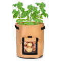 2Pcs 10 Gallon 37L Khaki Potato Planting Bag Pot Planter Vegetable Container Growing Garden