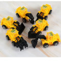 6 Pcs Mini Construction Vehicle Sliding Inertial Bulldozer Excavator Diecast Car Model Toy Set for K