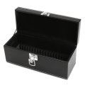 Storage Box Case Coin Holder Black PU Leather for Slab Certified Coin 20Pcs Capsules