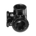Machifit 3/4 Inch Side Outlet Malleable Iron Elbow 90 Threaded Cross Pipes Fittings Connector