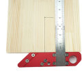 Woodworking Scribe 45 Degree Angle Round Center Line Scribe Wood Ruled Carpenter Round Heart Ruler L
