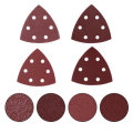 24Pcs Sand Grains Are Uniform Full and Wear-resistant Swing Triangle Six-hole Red Sandpaper for Sand