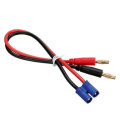 EUHOBBY 25cm 14AWG EC3 Male Plug to 4.0mm Banana Male Plug Silicone Charging Cable for Battery Charg