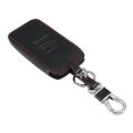 Car Black PU Leather Key Holder Remote Key Case Keychain For Renault Kadjar 2016