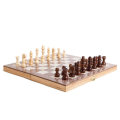 3 In 1 30x30cm Folding Wooden Contemporary International Chess Set Funny Foldable Board Famliy Game
