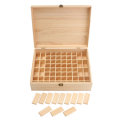 68 Slot Essential Oil Wooden Box Organizer Large Wood Storage Case Holds