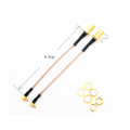Turbowing L-type MMCX to SMA Female Antenna Extension Cord RC Connector