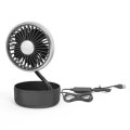 Mini Electric Cooling Fan 3 Speed 5 Blade 360 Rotatable USB Air Fa... (TYPE: TYPEA | COLOR: BLACK)