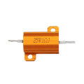 5pcs RX24 25W 1R 1RJ Metal Aluminum Case High Power Resistor Golden Metal Shell Case Heatsink Resist