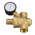 DN20 NPT `` Adjustable Brass Water Pressure Regulator Reducer with Gauge Meter