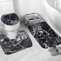 Marble Carpet Shower Curtain Four-piece Toilet Bathtub Anti-static Waterproof Anti-mildew Non-slip M