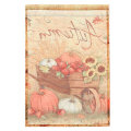 12"x18`` Autumn Pumpkin Cart Garden Flags Fall Sunflower Leaves Mini Banner Decorations