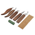 8Pcs Wood Carving Tools Set Hook Carving Blade Detail Wood Blade Whittling Blade Oblique Blade Trimm