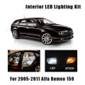 14 Bulbs White Canbus LED Interior Reading Light Kit Fit For Alfa Romeo 159 2005-2008 2009 2010 2011
