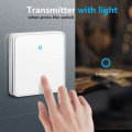 SMATRUL H9 Gold 1Gang Wireless smart Switch 433Mhz 300M White RF Remote Controller