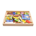 Wooden Magnetic Drawing Board Kids Early Educational Learning Jigsaw Puzzle S