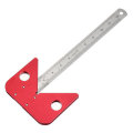 Woodworking Center Scriber 45 Degrees Angle Line Caliber Ruler Wood Measuring Scribe Tool