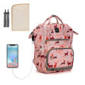 Multifunctional Mommy Bag Baby Diaper Nappy Backpack Travel USB Reacharea... (COLOR: PINK | TYPE: A)