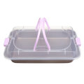 Cake Pan Carbon Steel Cook & Carry Pan Kitchen Baking Tray Bakeware With Lid