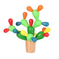 Montessori Children Early Education Toys Wooden Cactus Building Block Splicing Puzzle Toy Creative G