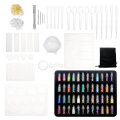 285Pcs Resin Casting Molds Kit Silicone Making Jewelry DIY Pendant Craft Mould Tools Kit