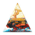 Orgonite Pyramid Energy Chakra Multiplier Reiki Orgone Peridot And Rainbow Fluorite Healing Decorati