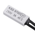 5pcs KSD9700 250V 5A 45 Plastic Thermostatic Temperature Sensor Switch NC