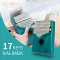NAOMI 17 Keys Kalimba Solid Wood Thumb Piano Portable Mahogany Keyboard Instrument African Calimba F