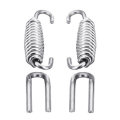 2pcs 50mm Stainless Steel Exhaust Muffler Springs Expansion Chambers Manifold Link Pipe
