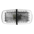 12V 24-LED Car Roof Strobe Light White+Yellow Dual Light 7 Flash Modes with Magnetic Base