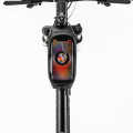 ROCKBROS Bike Top Front Tube Bag 8inch LCD Phone Bag Waterproof Bicycle Frame Bag Outdoor Cycling