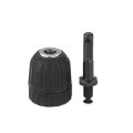 Drillpro 0.8-10mm Keyless Drill Chuck with Round Shank Adapter Converter
