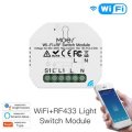MoesHouse Mini DIY WiFi RF433 Smart Relay Switch Module Smart Life/Tuya App Control for  Alexa Googl