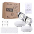 2PCS Elfeland Battery Powered LED Cabinet Light Remote Control Spotlighting for Showcase Home Hotel