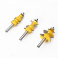 3PC 8mm Shank Architectural Cemented Carbide Molding Router Bit Trimming Wood Milling Cutter for Woo