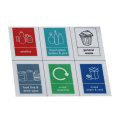 6Pcs Recycling Bin Sticker Trash Bin Stickers Classification Sign Recycle Bin Mixed Pack General Was