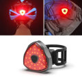 BIKIGHT 6-Modes LED Bike Rear Tail Light USB Rechargeable Bicycle Warnning Red Lamp Night Safety Rid