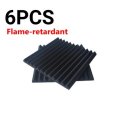 6PCS Acoustic Foam Panel Sound Stop Absorption Sponge Studio KTV 25x25x2cm (COLOR.: BLACK | TYPE: B)