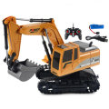1027 2.4G 6 Channel 1/24 RC Excavator Toy Engineering Car Alloy And plastic RTR For Kids With Light