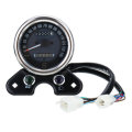 Motorcycle Odometer Speedometer LCD Digital Gauge W/ Light USB Charger Interface